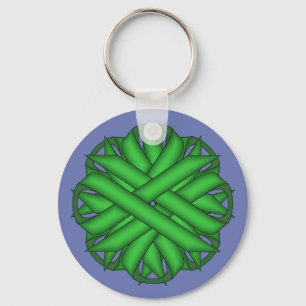 Green Flower Ribbon door Kenneth Yoncich Sleutelhanger