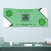 Green Flower Ribbon van Kenneth Yoncich Spandoek (Beurs)