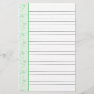 Green Flower Stationery Briefpapier