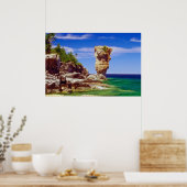 Green Flowerpot Island, Tobermory, Ontario bloemen Poster (Keuken)