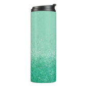 Green Fluorite Abstract Thermal Tumbler Thermosbeker (Gedraaid links)