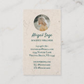 Green Fluorite Crystal Holistic Spiritueel Yoga Visitekaartje (Achterkant)