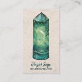 Green Fluorite Crystal Holistic Spiritueel Yoga Visitekaartje (Voorkant)