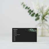 green flut business card-sjabloon visitekaartje (Staand voorkant)