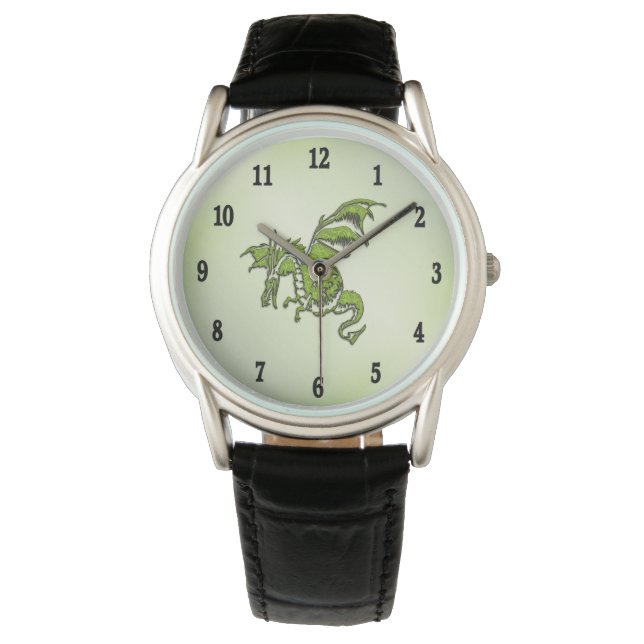 Green Flying Dragon Horloge (Voorkant)