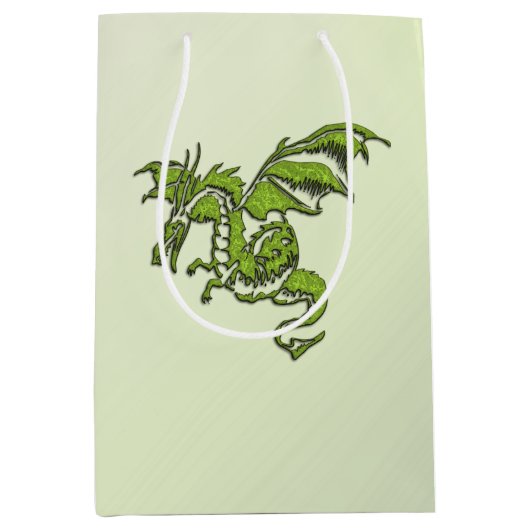 Green Flying Dragon Medium Cadeauzakje (Voorkant)