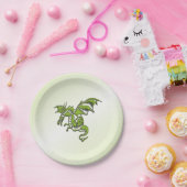 Green Flying Dragon Papieren Bordje (Feest)