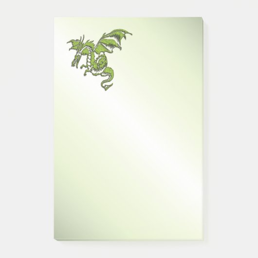 Green Flying Dragon Post-it® Notes (Voorkant)