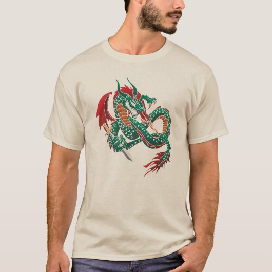 Green Flying Dragon T-shirt (Voorkant)