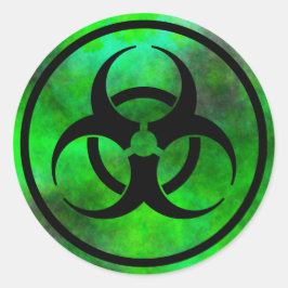 Green Fog Biohazard Symbool Sticker