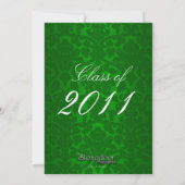 Green Foil Afstuderen Invitation Kaart (Achterkant)