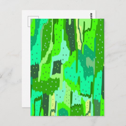 Green Foliage Abstract Briefkaart (Voorkant / Achterkant)