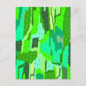 Green Foliage Abstract Briefkaart (Voorkant)
