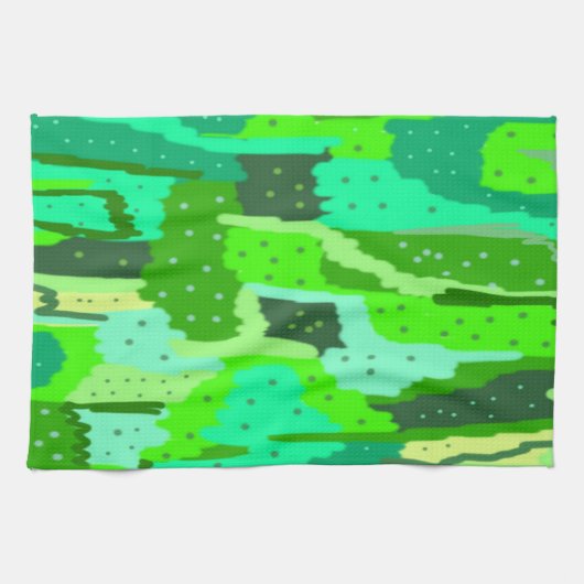 Green Foliage Abstract Theedoek (Horizontaal)