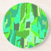 Green Foliage Abstract Zandsteen Onderzetter (Voorkant)