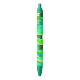Green Foliage Abstract Zwarte Inkt Pen