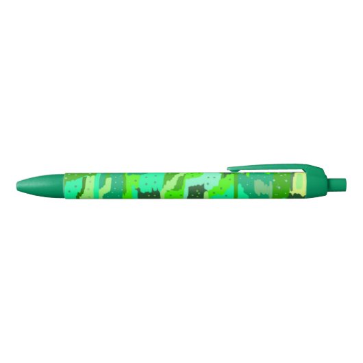 Green Foliage Abstract Zwarte Inkt Pen (Bovenkant)
