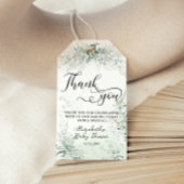 Green Foliage Boho Baby shower Dank u Cadeaulabel