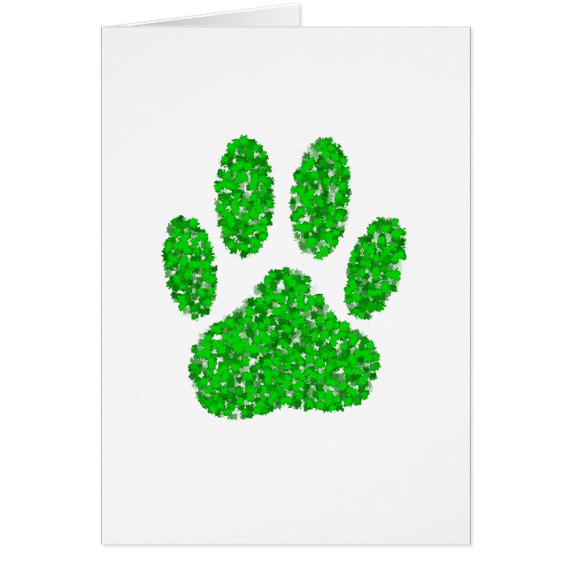 Green Foliage Dog Paw Print (Voorkant)