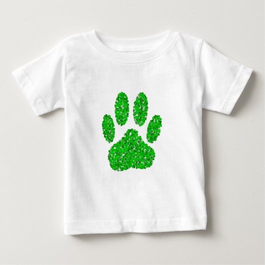 Green Foliage Dog Paw Print (Voorkant)