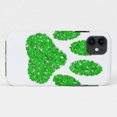 Green Foliage Dog Paw Print Case-Mate iPhone Case (Achterkant (horizontaal))