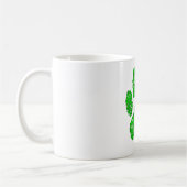 Green Foliage Dog Paw Print Koffiemok (Links)