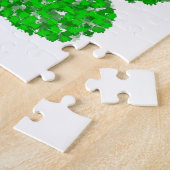 Green Foliage Dog Paw Print Legpuzzel (Zijkant)
