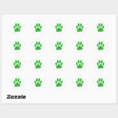 Green Foliage Dog Paw Print Ster Sticker (Vel)