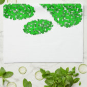 Green Foliage Dog Paw Print Theedoek (Gevouwen)