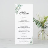 Green Foliage floral  Menu (Staand voorkant)