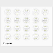 Green Foliage Future Mrs Wedding Return Address Ronde Sticker (Vel)