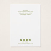 Green Foliage Jewelry 3 Hole Earring Display Visitekaartje (Achterkant)