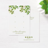 Green Foliage Jewelry 3 Hole Earring Display Visitekaartje (Bureau)