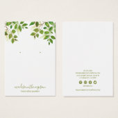 Green Foliage Jewelry Earring Display Visitekaartje (Voorkant /achterkant)
