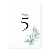 Green Foliage Table Number Card Kaart (Achterkant)