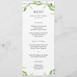 Green Foliage Weduwemiddel Menu