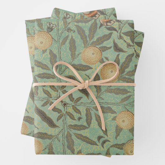 Green Foliage William Morris Inpakpapier Vel (In situ)