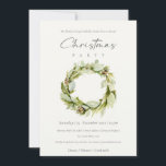 Green Foliage Winter Wreate Kerstparty Kaart<br><div class="desc">Als u nog meer aanpassingen nodig hebt,  kunt u mij op yellowfebstudio@gmail.com vrij klikken.</div>