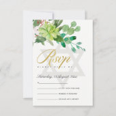 GREEN FOLIAGE WREATH STAR BAR BAT MITZVAH RSVP (Voorkant)