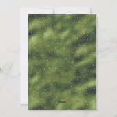 Green Folie Script Sneeuwfotokerstkaarten Feestdagenkaart (Achterkant)