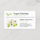 Green Food Healthy Nutrition Organic Vegan Bakery Visitekaartje (Achterkant)