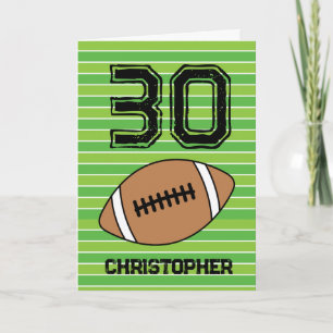 Green Football 30th Birthday Kaart