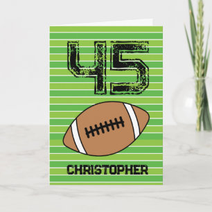 Green Football 45th Birthday Kaart