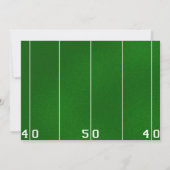 Green Football Game Night Invitation Kaart (Achterkant)