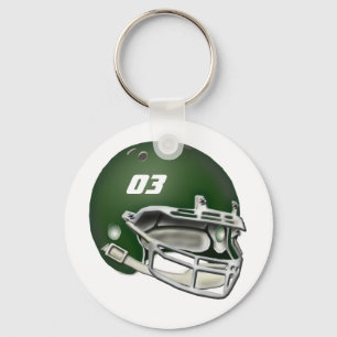 Green Football Helmet Sleutelhanger