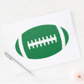Green Football Party, Pep Rally of Scrapbook Oval Ovale Sticker (Envelop)