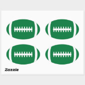 Green Football Party, Pep Rally of Scrapbook Oval Ovale Sticker (Vel)