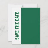 Green Football Save The Date Announcement  Kaart (Achterkant)