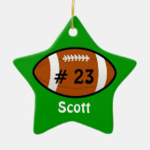 Green Football Star Ornament (Voorkant)