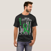Green For Great Nephew Kidney Disease Awareness Fl T-shirt (Voorkant volledig)